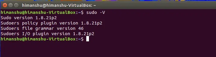 Sudo Command Example